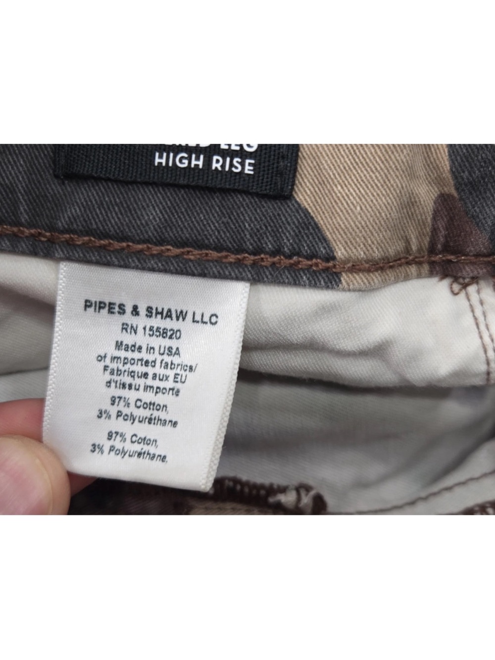 Veronica Beard Kane Tapered Jeans Green Camo High Rise Utility Size 28 Womens - Picture 10 of 13
